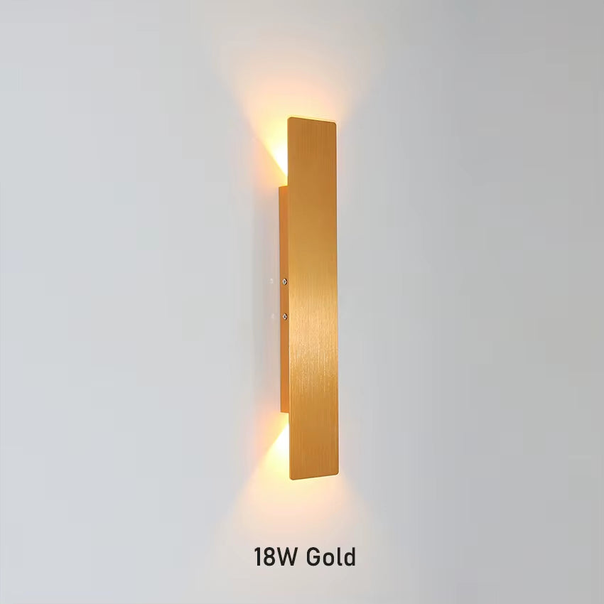 LED Wall Lamp Rectangular Bedroom Bedside Wall Lights Modern Minimalist Indoor Lighting Living Room Decoration Aluminum