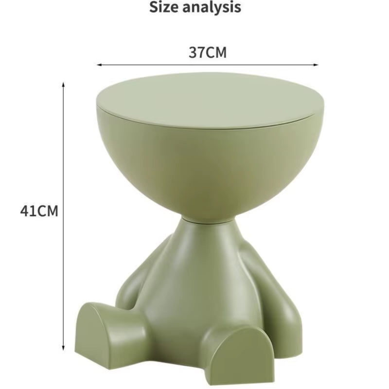 Light Luxury Cartoon Sofa Edge Table Creative Flat Head Coffee Table Small Household Plastic Coffee Table Furniture Side Table