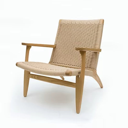 Wuli Ins Celebrity Rattan Chair Rope Woven Middle Ancient Chair Simple Sofa Chair Retro Style Designer Leisure Lounge Chair