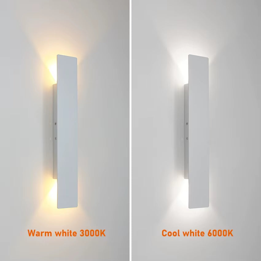 LED Wall Lamp Rectangular Bedroom Bedside Wall Lights Modern Minimalist Indoor Lighting Living Room Decoration Aluminum