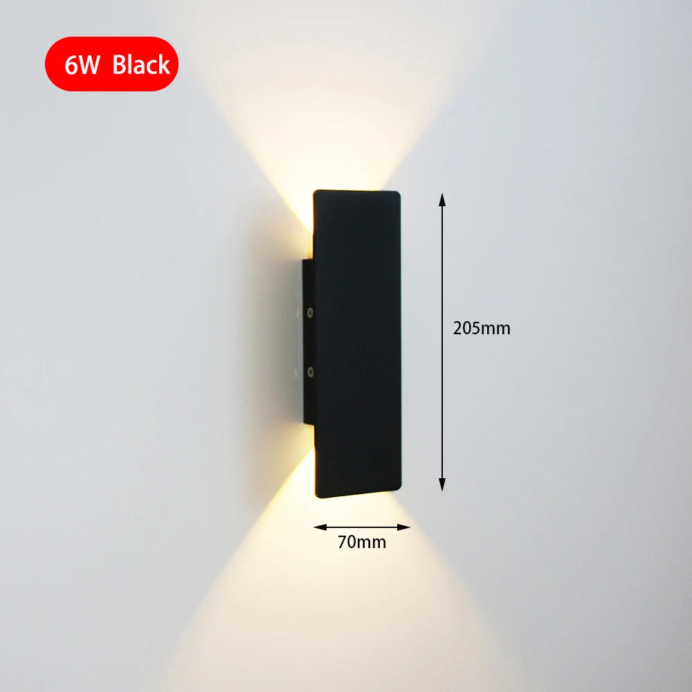 Modern Simple 6W LED Indoor Wall Lamp Bedroom Living Room Home Lighting Aisle Corridor Decoration Aluminum Wall Light AC85-265V