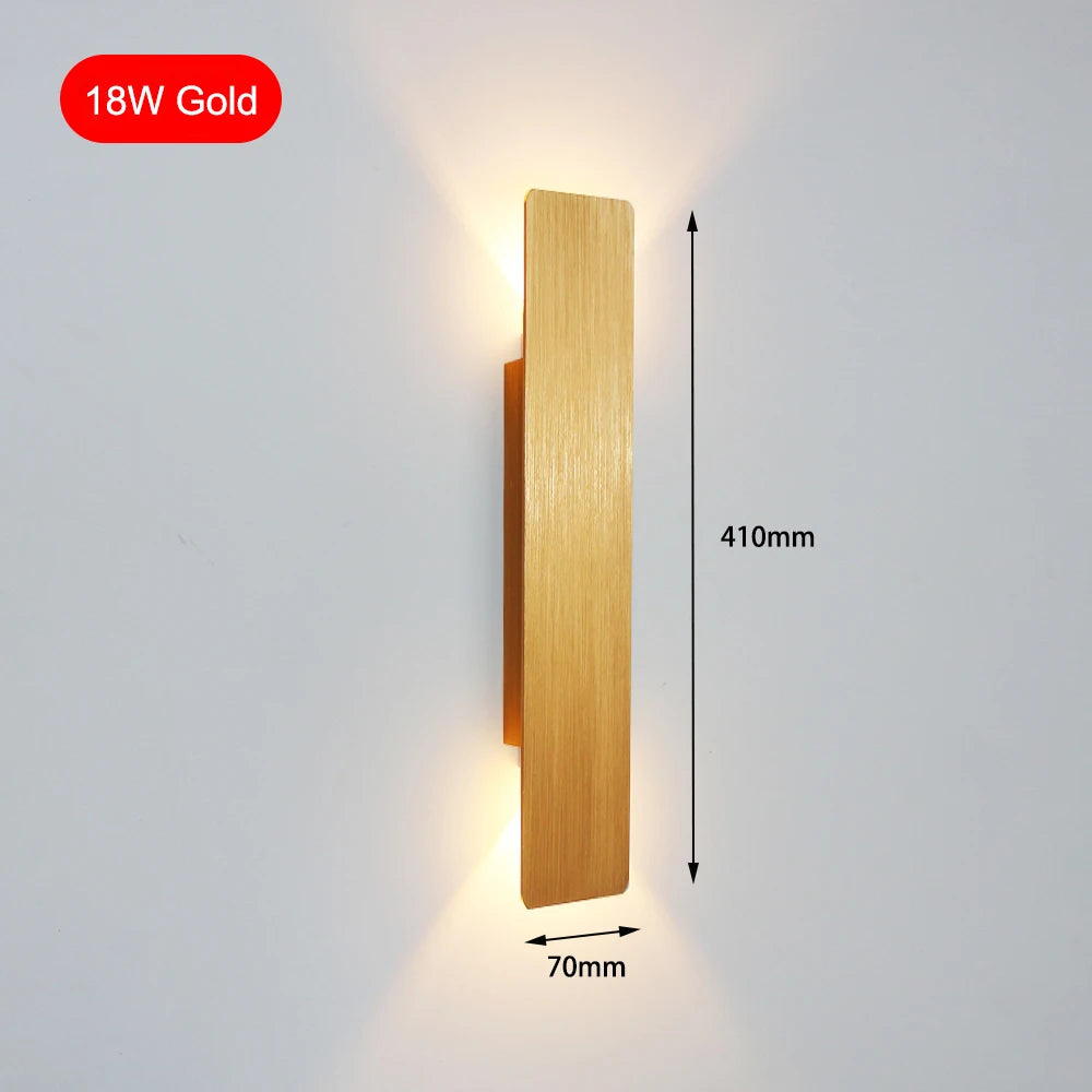 Modern Simple 6W LED Indoor Wall Lamp Bedroom Living Room Home Lighting Aisle Corridor Decoration Aluminum Wall Light AC85-265V