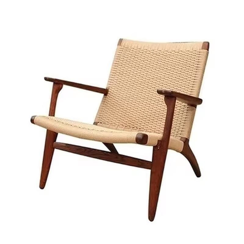 Wuli Ins Celebrity Rattan Chair Rope Woven Middle Ancient Chair Simple Sofa Chair Retro Style Designer Leisure Lounge Chair